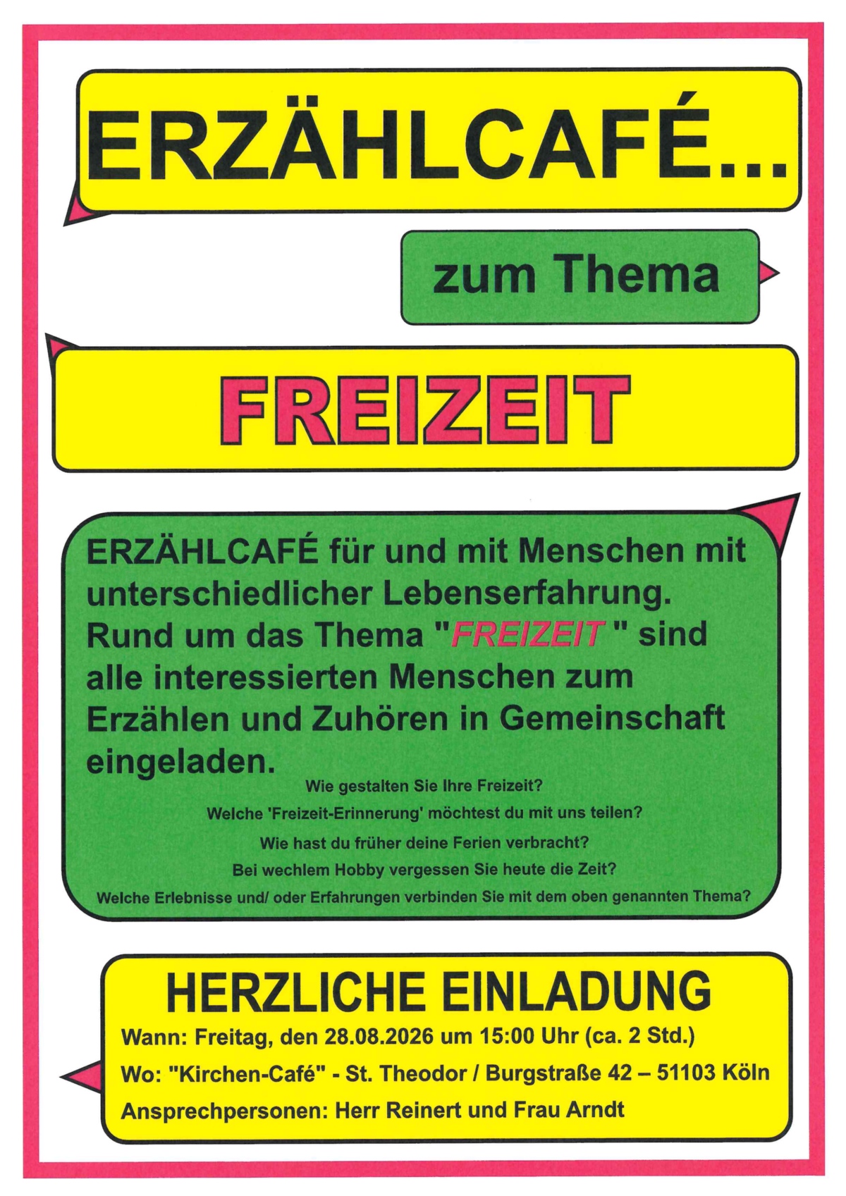 Erzählcafé in St. Theodor