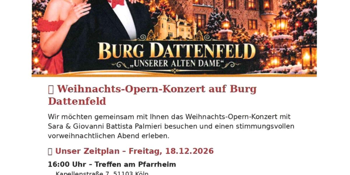 Weihnachts-Opern-Konzert auf Burg Dattenfeld