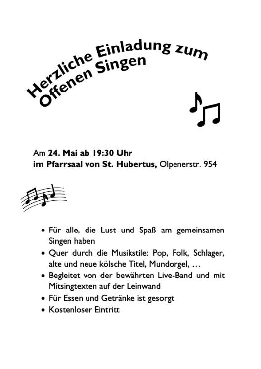 Offenes Singen Brück 2024